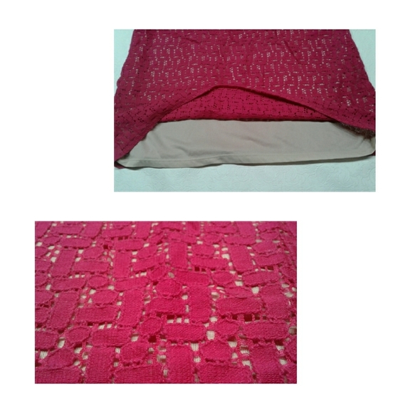 Ann Taylor Fuchsia lace sleeveless shirt size M - Picture 6 of 8